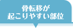 骨転移が起こりやすい部位